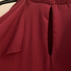 Burgundy Peek a Boo Dress